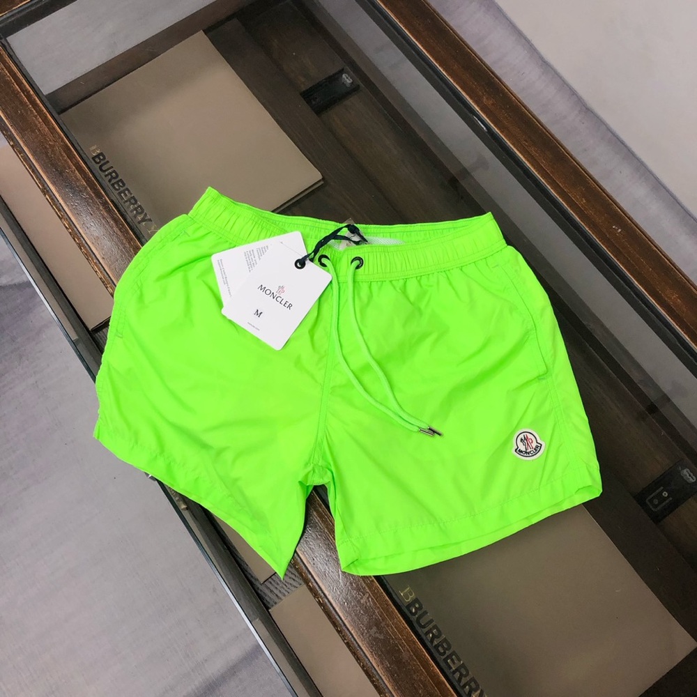 Moncler Men’s Neon Green Swim Trunks